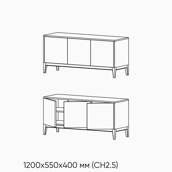 Тумба Fiore 2 - 1200, LDSP 0125 фото